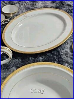 61 Piece Noritake Goldridge China Tea Set Cups Saucers Salad Dinner Plate Sugar
