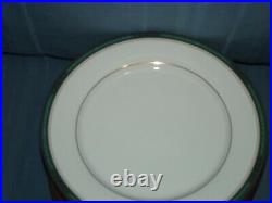 61 pc Noritake Contemporary Greens Court 4246 china set for 12 green gold rim