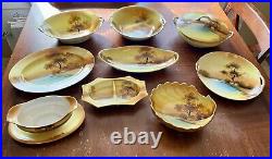 64 pc Noritake TREE IN THE MEADOW Service For 6 Hand Painted Antique Dinner Set