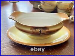 64 pc Noritake TREE IN THE MEADOW Service For 6 Hand Painted Antique Dinner Set