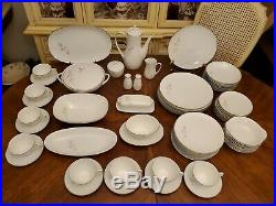 66 PC COMPLETE SET NORITAKE PASADENA 6311 SERVICE FOR 8 W SERVE WARE Mint