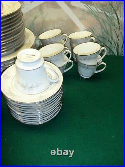 66 PIECE SET OF LEGENDARY BY NORITAKE OF CHINA SWEET LEILANI # 482 WithSILVER RIM