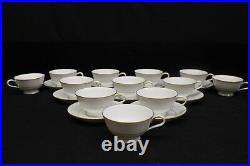 68 Pc Noritake Fine China GUENEVERE White Scroll #6517, Service for 11 (177)