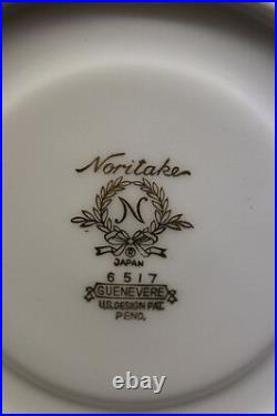 68 Pc Noritake Fine China GUENEVERE White Scroll #6517, Service for 11 (177)