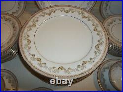 68 Pcs. Vintage Noritake Shelburne China Dinnerware Set Yellow Flowers with Gold