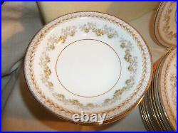 68 Pcs. Vintage Noritake Shelburne China Dinnerware Set Yellow Flowers with Gold