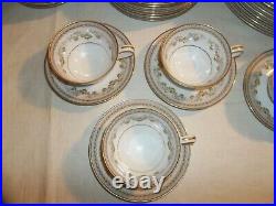 68 Pcs. Vintage Noritake Shelburne China Dinnerware Set Yellow Flowers with Gold