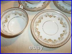 68 Pcs. Vintage Noritake Shelburne China Dinnerware Set Yellow Flowers with Gold