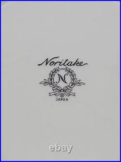 6 7pc Place Settings Noritake Fremont 6127 White/Silver Platinum Trim Edge