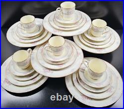 6 Noritake Magnificence 5 Pc Place Setting Vintage Floral Dining Dish Japan Lot