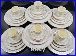 6 Noritake Magnificence 5 Pc Place Setting Vintage Floral Dining Dish Japan Lot