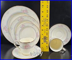 6 Noritake Magnificence 5 Pc Place Setting Vintage Floral Dining Dish Japan Lot