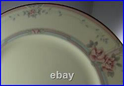 6 Noritake Magnificence Bone China Place Settings 30 Pcs. Pink Floral Minty