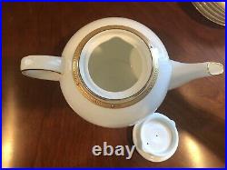 6 Sets Vintage Noritake (Rochelle Gold) Bone China Tea Cups & Saucers With Tea Pot