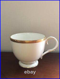 6 Sets Vintage Noritake (Rochelle Gold) Bone China Tea Cups & Saucers With Tea Pot