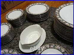75 pcs. Noritake China Porcelain Rima Floral dish set will separate