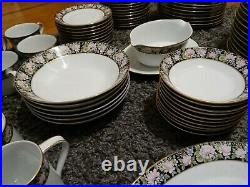 75 pcs. Noritake China Porcelain Rima Floral dish set will separate