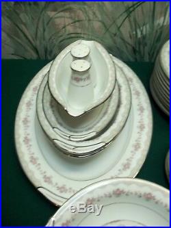 77 Piece Set Of Noritake China Glenwood Pattern 5770 Made In Japan