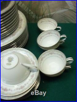 77 Piece Set Of Noritake China Glenwood Pattern 5770 Made In Japan