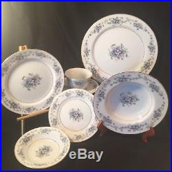 7 Piece Noritake Violette China Place Set. Excel. Free Ship! (BCD)