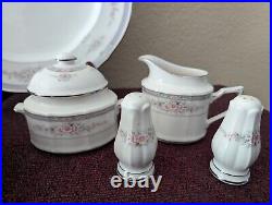 7 pc Noritake ROTHSCHILD Serving Set Platter, Bowl, Sugar & Creamer, Salt/Pepper