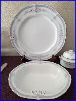 7 pc Noritake ROTHSCHILD Serving Set Platter, Bowl, Sugar & Creamer, Salt/Pepper