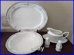 7 pc Noritake ROTHSCHILD Serving Set Platter, Bowl, Sugar & Creamer, Salt/Pepper