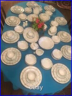 82 PCS SET Made In Japan NORITAKE CHINA 6107 COLBURN With SILVER RIM