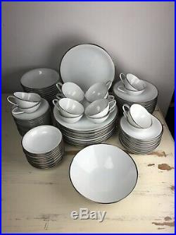 89 Pc 12 People NORITAKE SILVERDALE DISH PLATE SET Excellent Fine China
