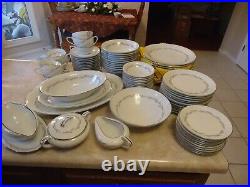 89 Piece Set of Noritake Graywood. 12 places Looks Unused Free shipping