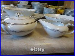 89 Piece Set of Noritake Graywood. 12 places Looks Unused Free shipping