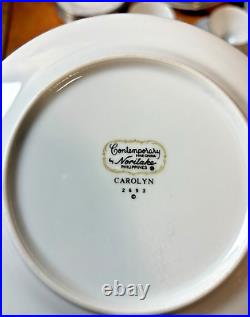 8x Place Settings Noritake China Carolyn 2693, Dinner/Salad/Bread/Cup/Saucer