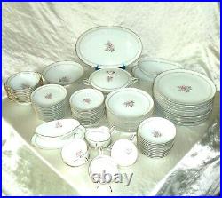 90pc Noritake China 5510 Daryl 6 Piece Place Settings +Serving Pieces