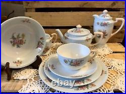 9 Pcs Tea Service & Breakfast Set Noritake Morimura China Blue/white Flowe