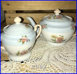 9 Pcs Tea Service & Breakfast Set Noritake Morimura China Blue/white Flowe