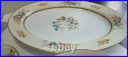 ANTIQUE 1921 Noritake Wildfleur China 7 Piece Multicolor Floral Serving Set