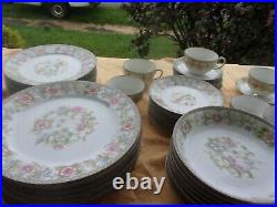 ANTIQUE NIPPON NORITAKE MORIMURA BRO. THE FLAMENGO 8 Place Settings of 6 Pieces