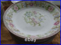 ANTIQUE NIPPON NORITAKE MORIMURA BRO. THE FLAMENGO 8 Place Settings of 6 Pieces