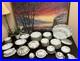 ANTIQUE Noritake China set Romance Pattern Blue and Yellow Huge set 101 Pieces