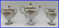 Antique 1920's Art Deco NORITAKE/MORIMURA 3-Piece Tea Set/Creamer/Sugar