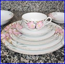 Antique Azalea by Noritake 8 Piece 4 Place Setting ca 1920