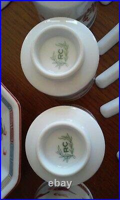 Antique China Set Dragons Phoenix Clouds Lotus 37 pc RARE DESIGN RC Noritake