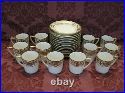 Antique Noritake 175 Christmas Ball China Cups and Saucers -Set of 12+ Nice