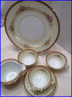 Antique Noritake China Dinnerware Set With Serving Dishes Plates Cups Bowls RARE