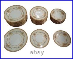 Antique Noritake MIRABELLE China #3843 Morimoto Japan Porcelain Set of 40