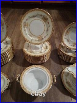 Antique Noritake MIRABELLE China #3843 Morimoto Japan Porcelain Set of 40