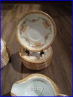 Antique Noritake MIRABELLE China #3843 Morimoto Japan Porcelain Set of 40