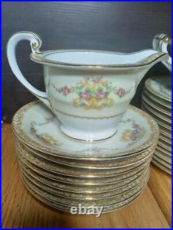 Antique Noritake MIRABELLE China #3843 Morimoto Japan Porcelain Set of 40