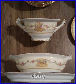 Antique Noritake MIRABELLE China #3843 Morimoto Japan Porcelain Set of 40