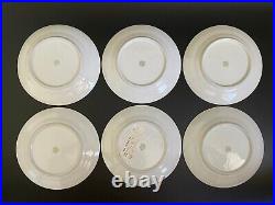 Antique Noritake N820 Hand Painted Flowers Dessert Plates Heavy Gold Set of 6